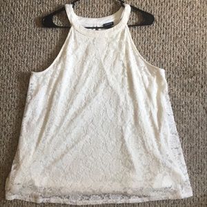 Torrid white lace tank top